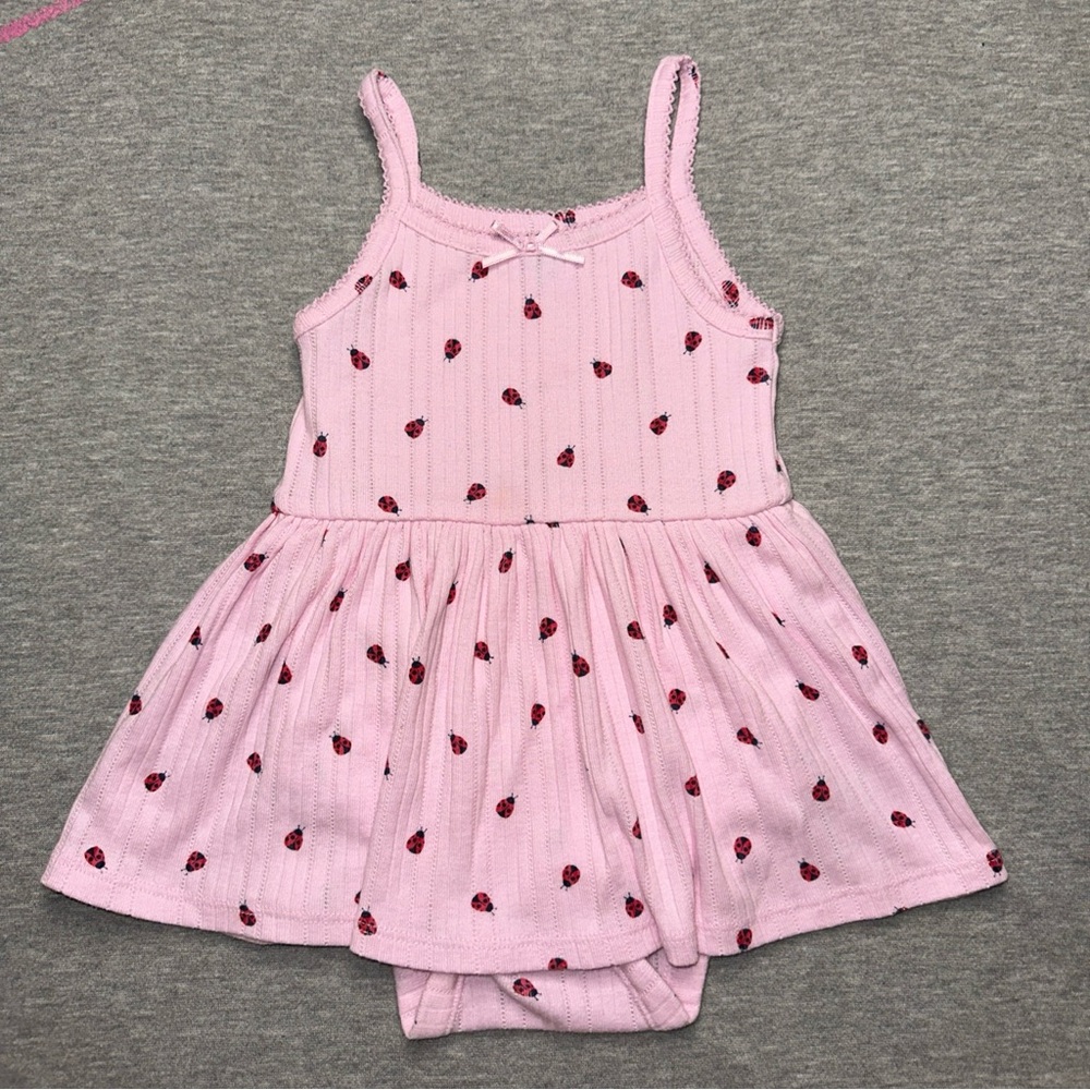 NEW Old Navy Baby/Toddler Girl’s Cute Pink Ladybug Onesie Dress 18-24 Months